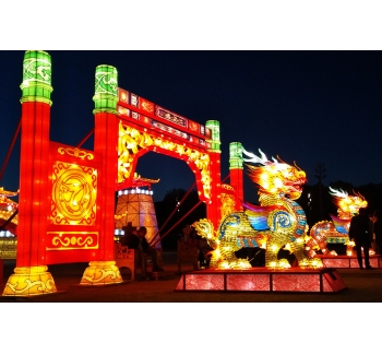麒麟门彩灯